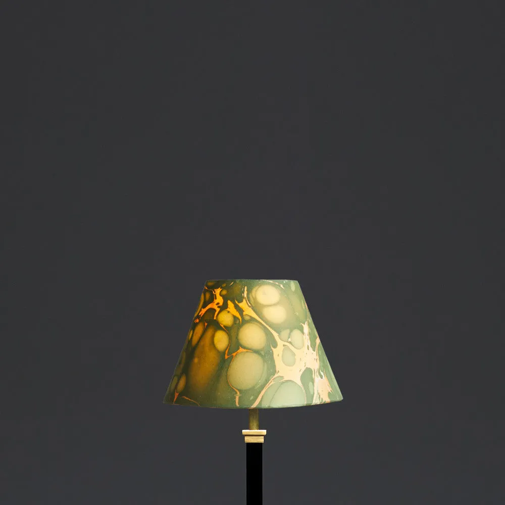 20cm empire shade with bulb clip holder in Foglia hand made marble paper