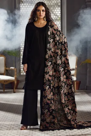 3412-AUTUMNAL-RANGE EMBROIDERED PASHMINA BLEND SHAWL UNSTITCHED