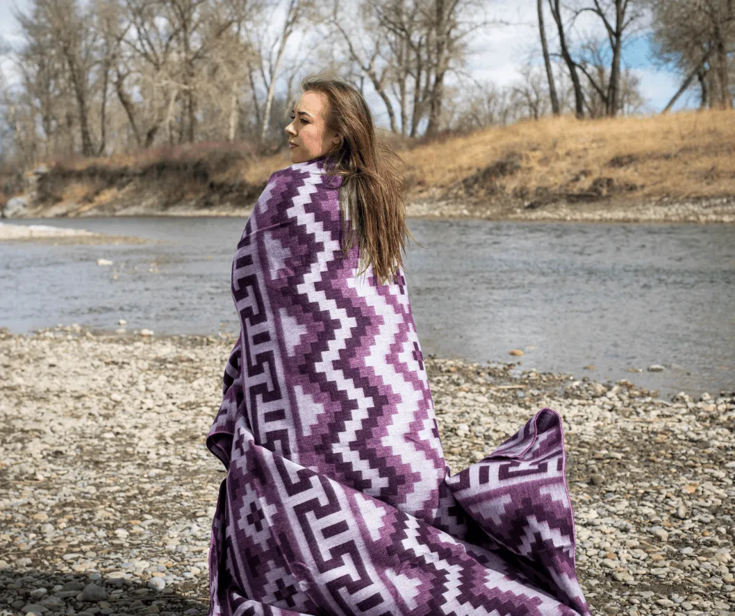 50 Shades of Purple Large Alpaca Blanket