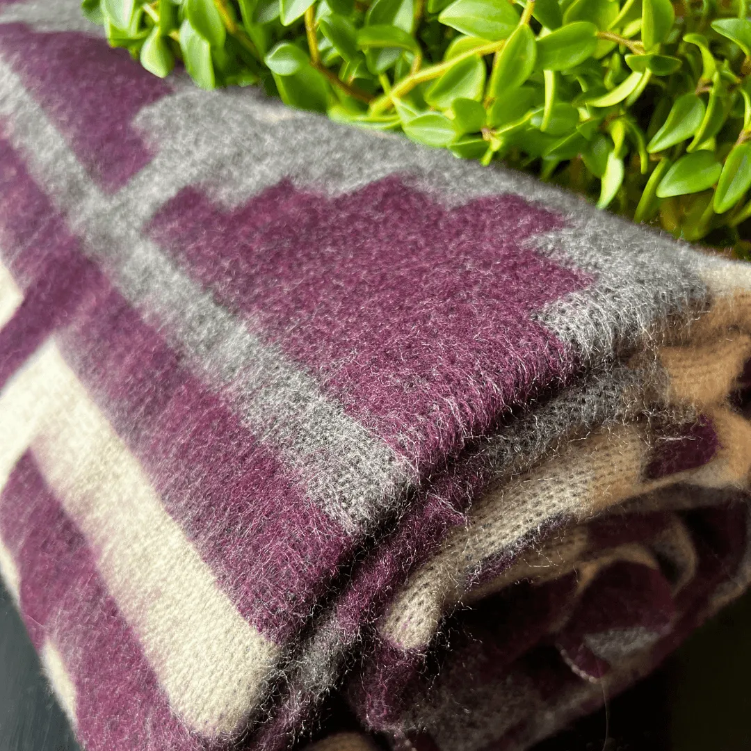 50 Shades of Purple Large Alpaca Blanket