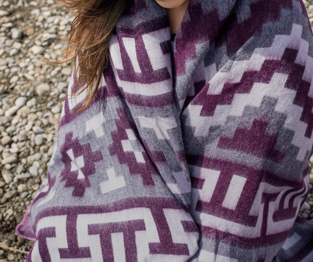 50 Shades of Purple Large Alpaca Blanket