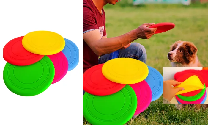 7 colourful Dog Soft Flying Disc