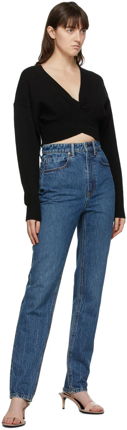 alexanderwang.t Black Wool Twist Sweater