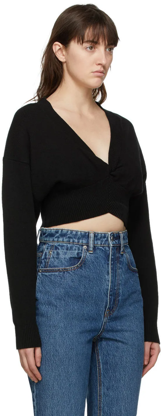 alexanderwang.t Black Wool Twist Sweater
