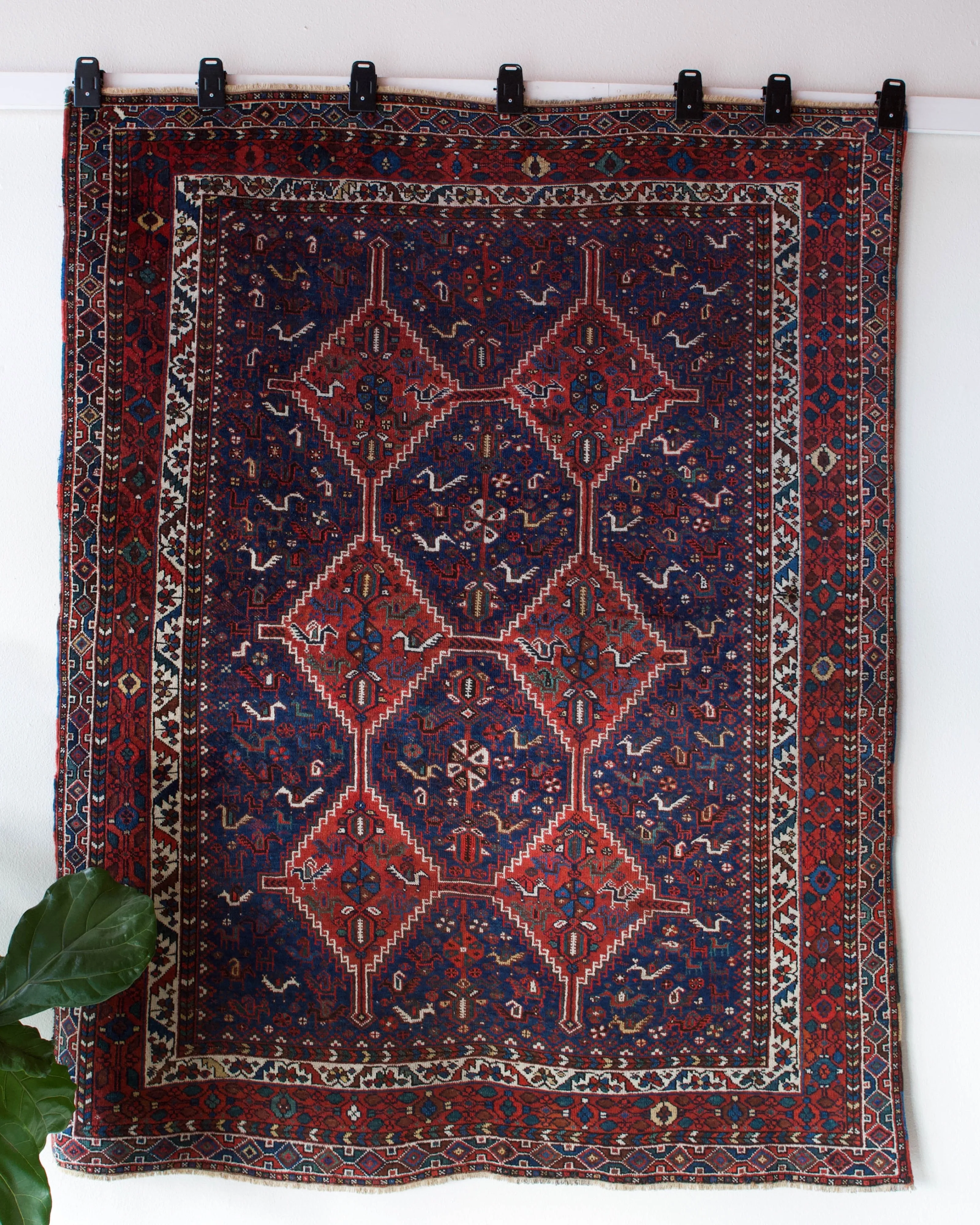 Antique Persian Shirvan Rug 5'2"x6'7"