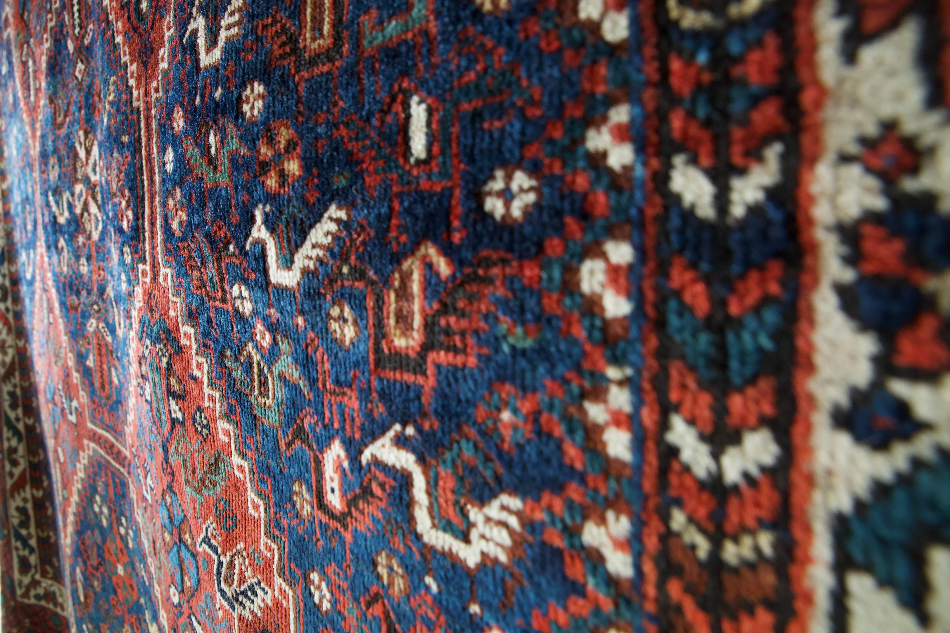 Antique Persian Shirvan Rug 5'2"x6'7"