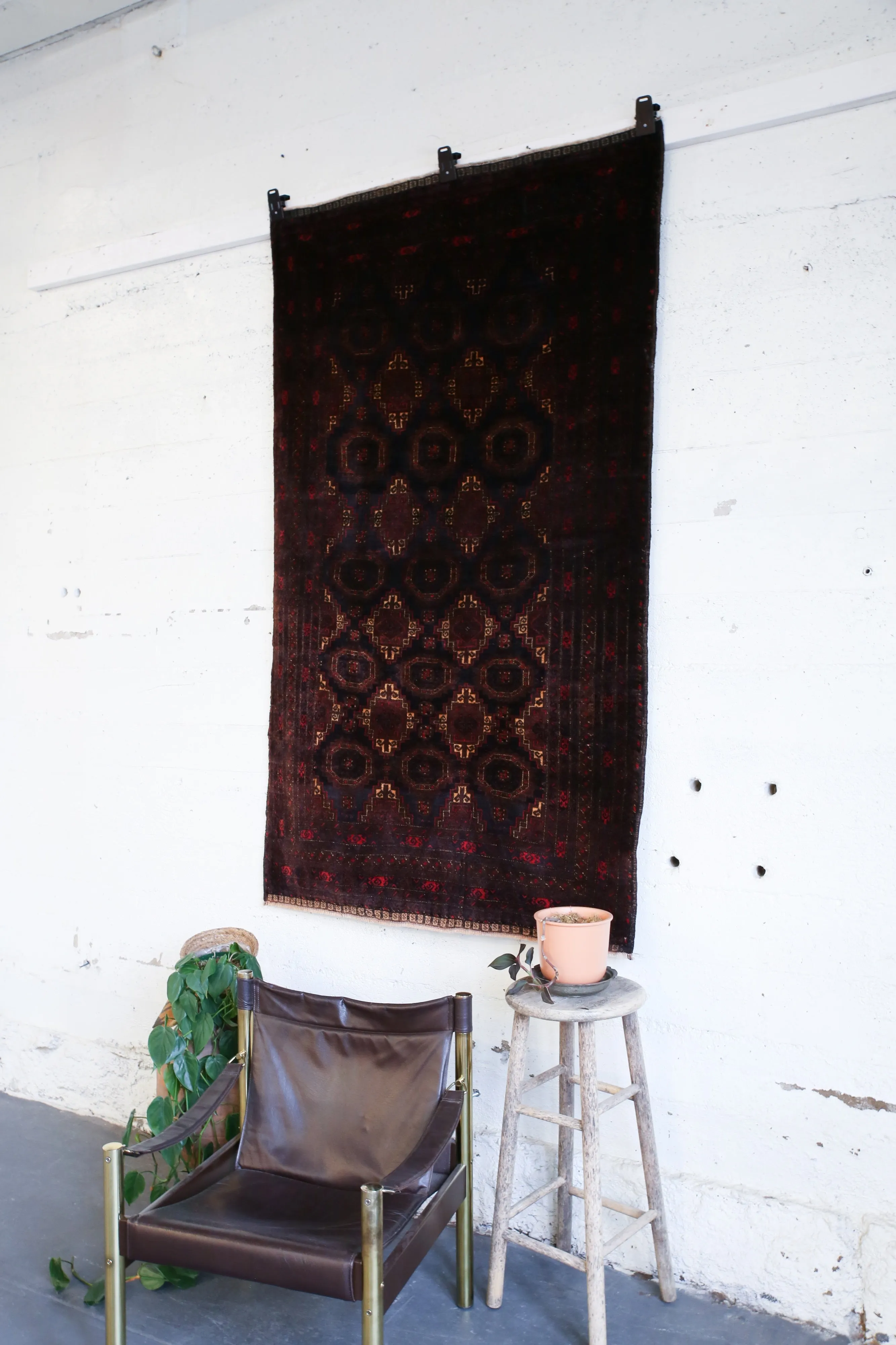 Antique Timurid Baluch Rug 4ftx6.9ft