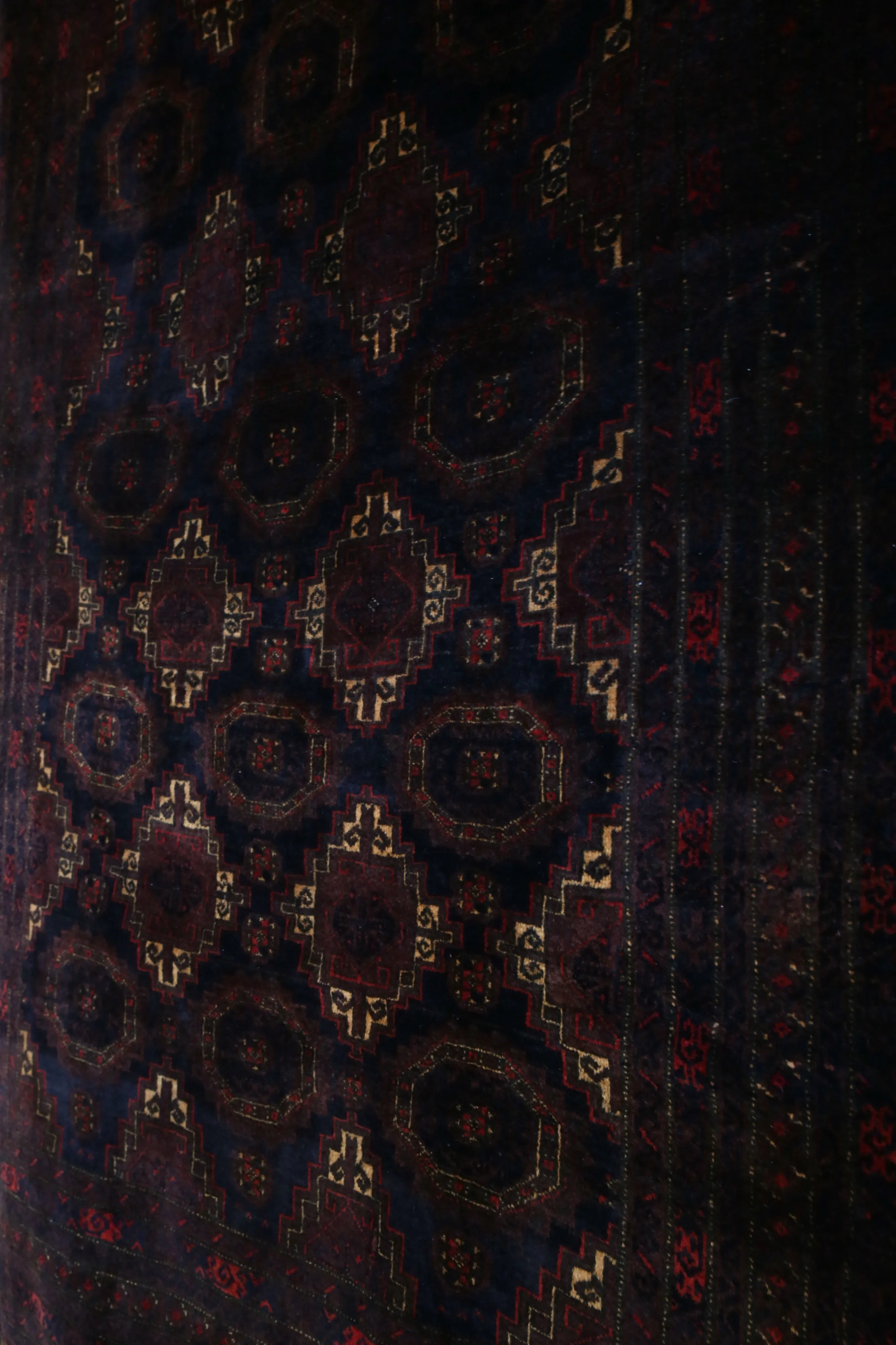 Antique Timurid Baluch Rug 4ftx6.9ft