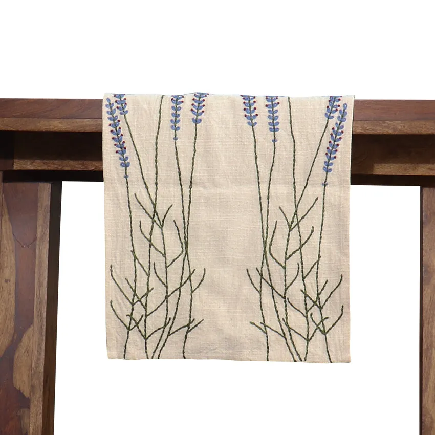 Botanical Hand emroidered Runner