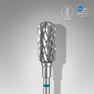 Carbide nail drill bit "Rounded Сylinder” 6*14 Blue Staleks