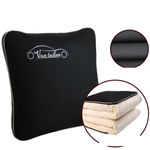 Color: Black A - Car pillow quilt dual-use thickened nap in