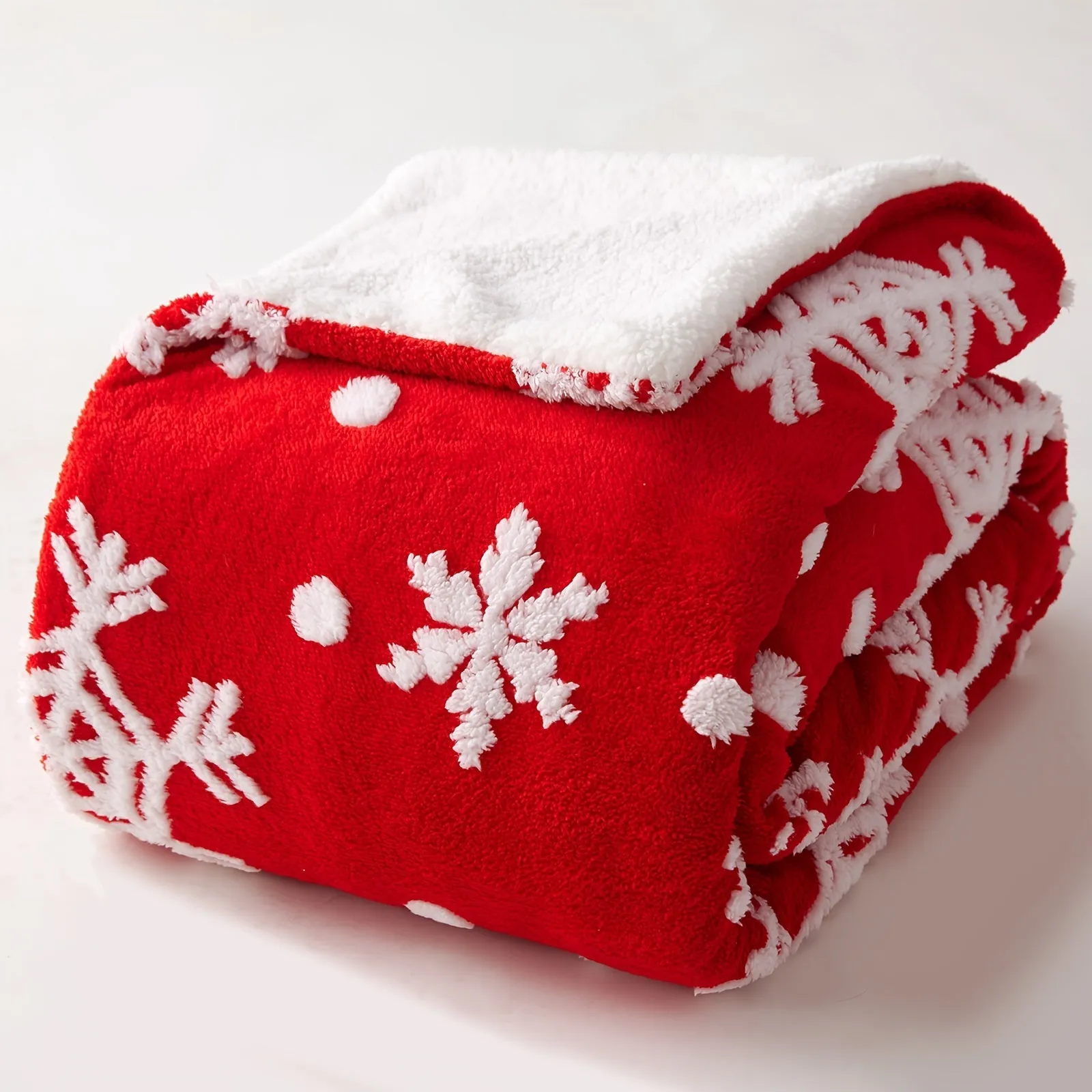 Cozy Snowflake Sherpa Throw Blanket - 2 sizes!