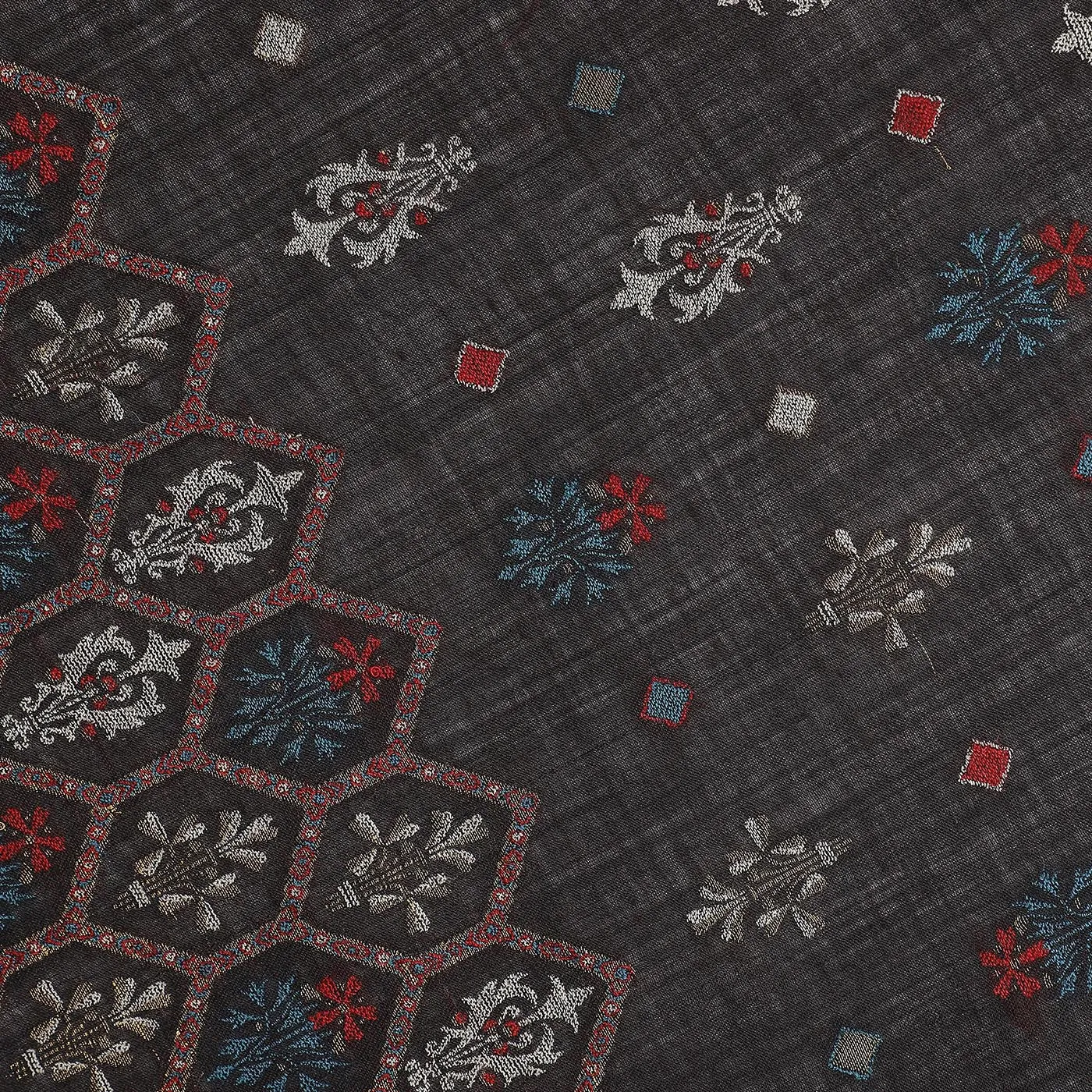 Fana Wool & Lurex Jacquard Stole