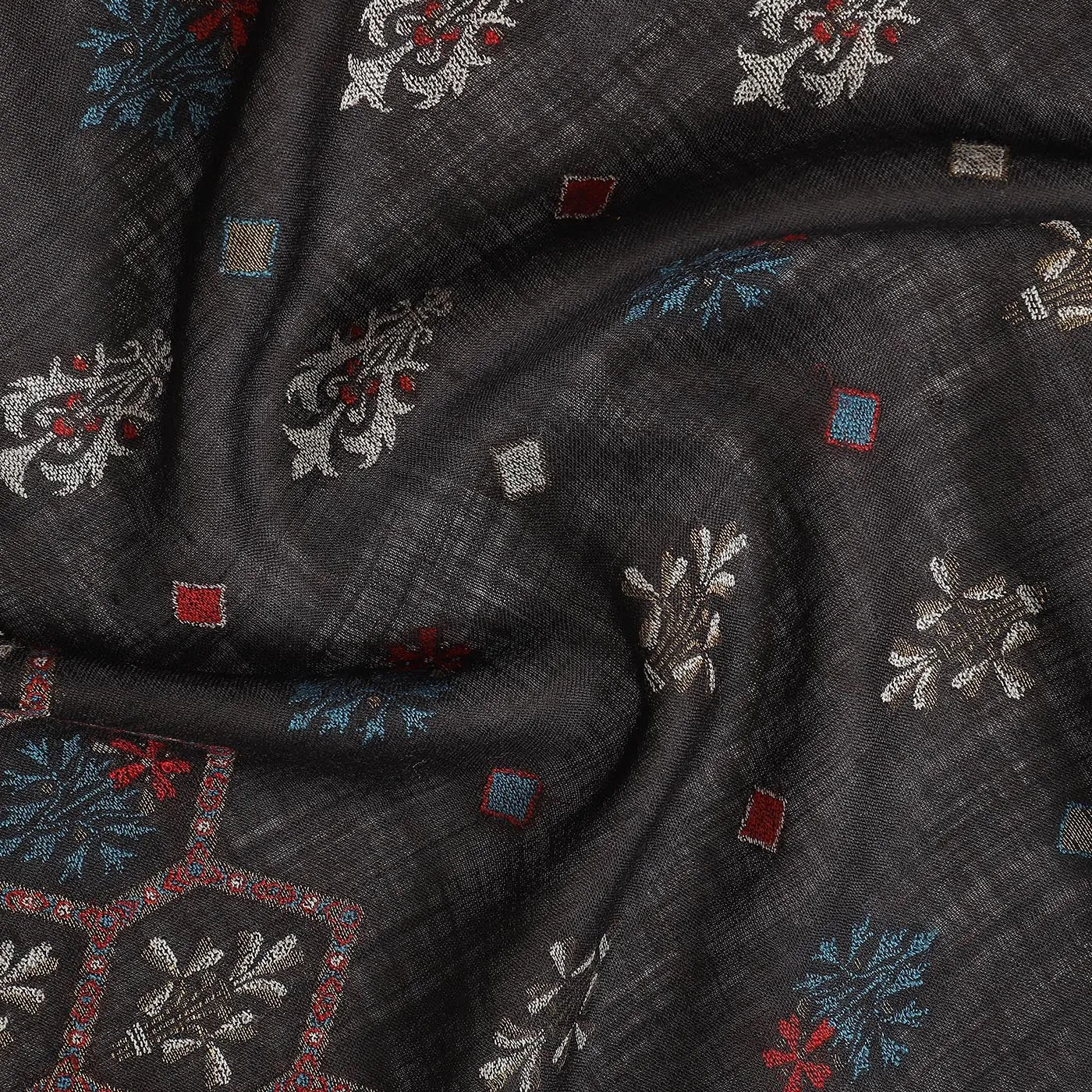 Fana Wool & Lurex Jacquard Stole