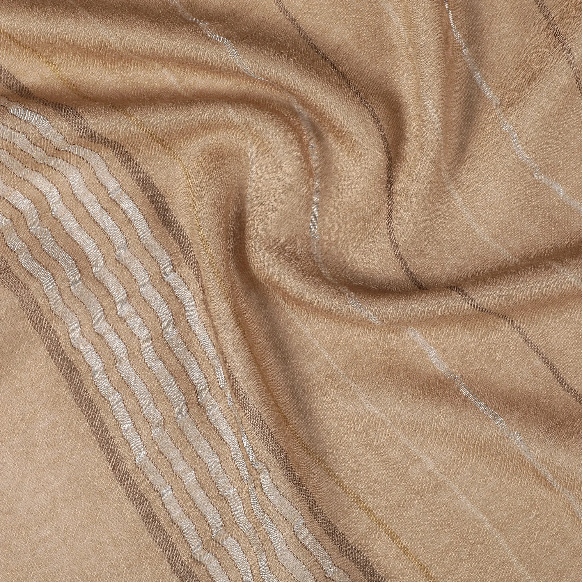 Fauzia Wool Metallic Dobby Shawl