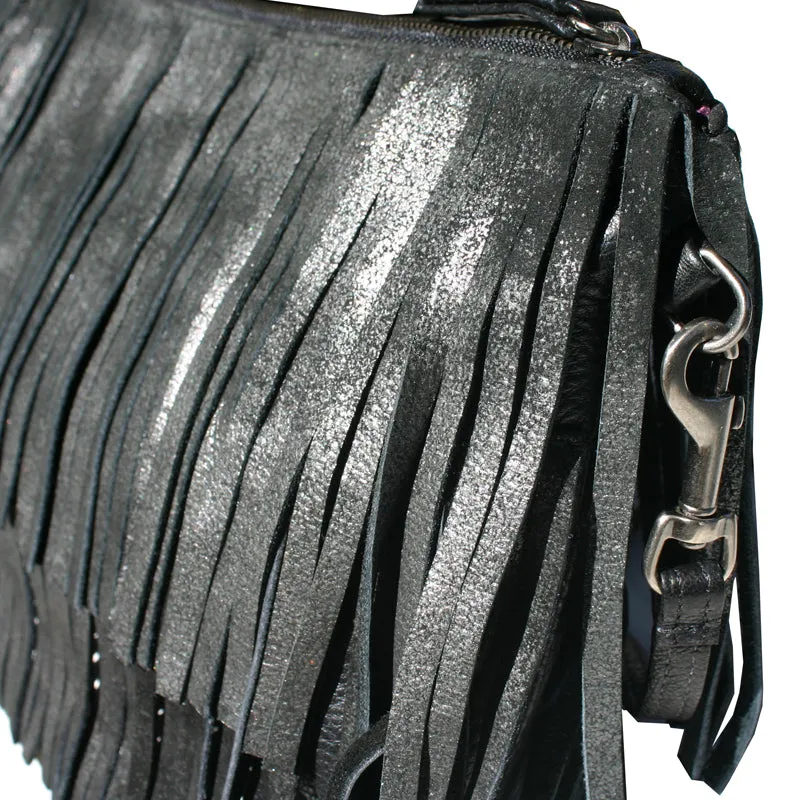 Fringe Bag - Dull Black Metallic