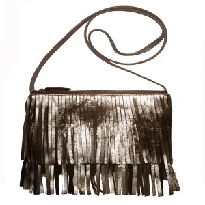 Fringe Bag - Dull Brown Metallic