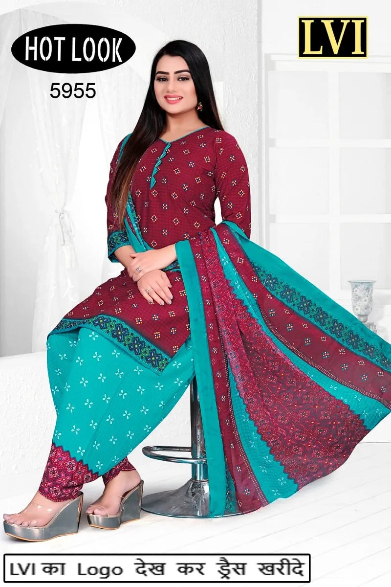 Hot Look Leon Patiyala Dress Material (215x25)