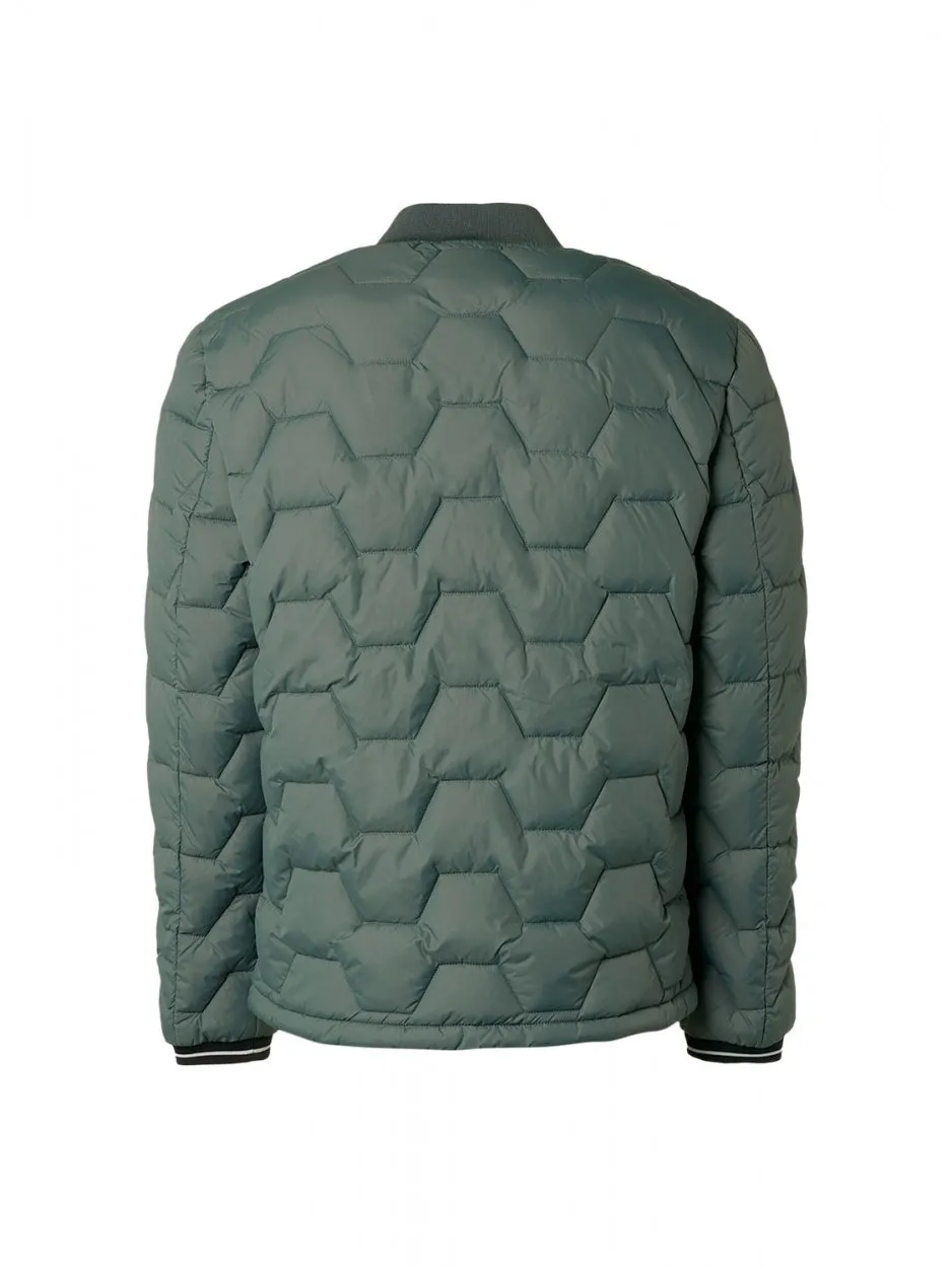 Jacket Short Fit Padded | Dark Seagreen