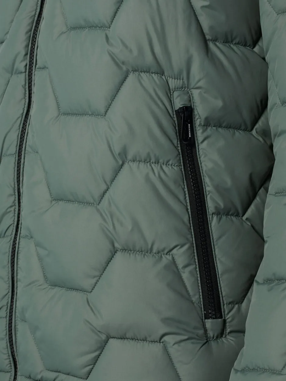 Jacket Short Fit Padded | Dark Seagreen