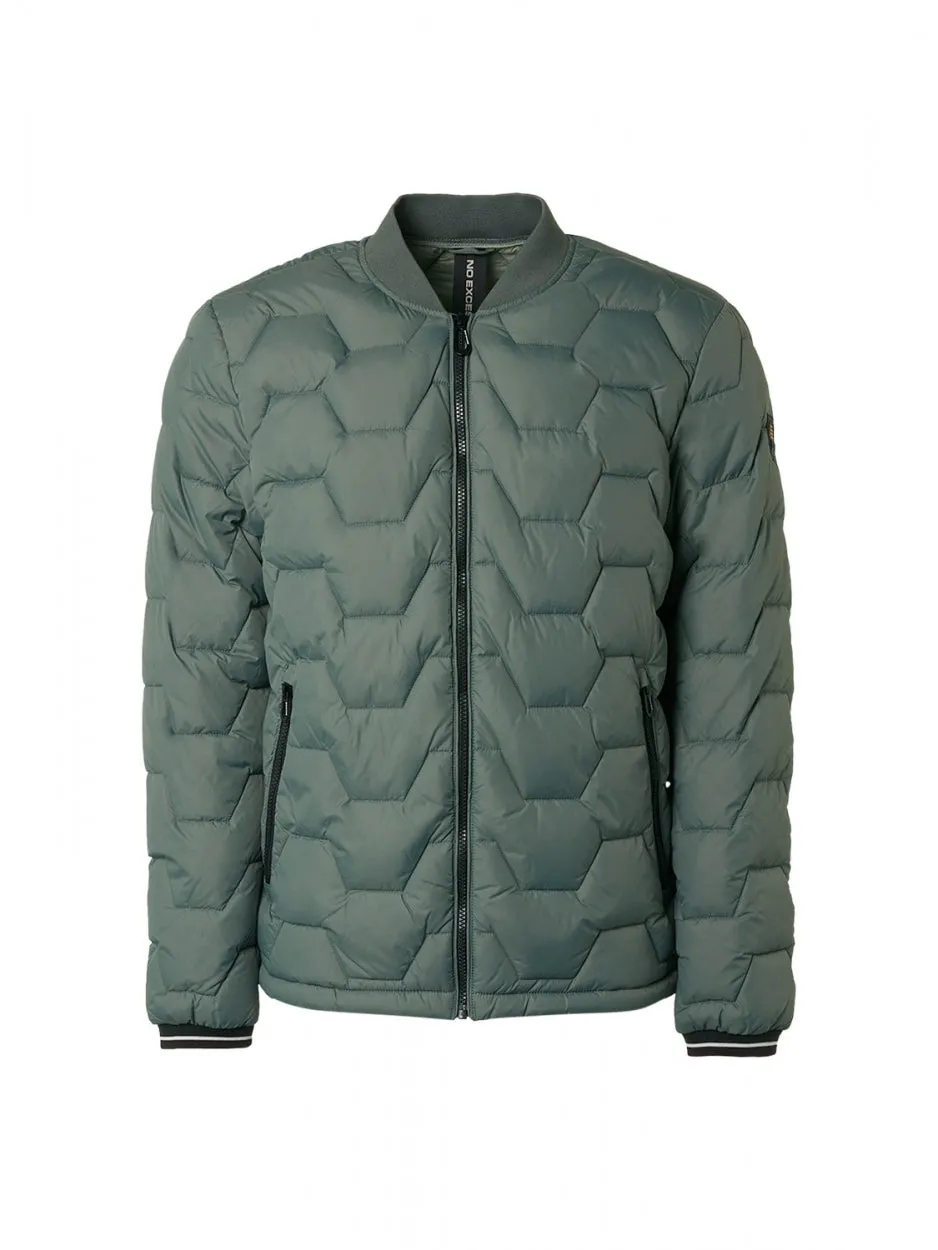 Jacket Short Fit Padded | Dark Seagreen