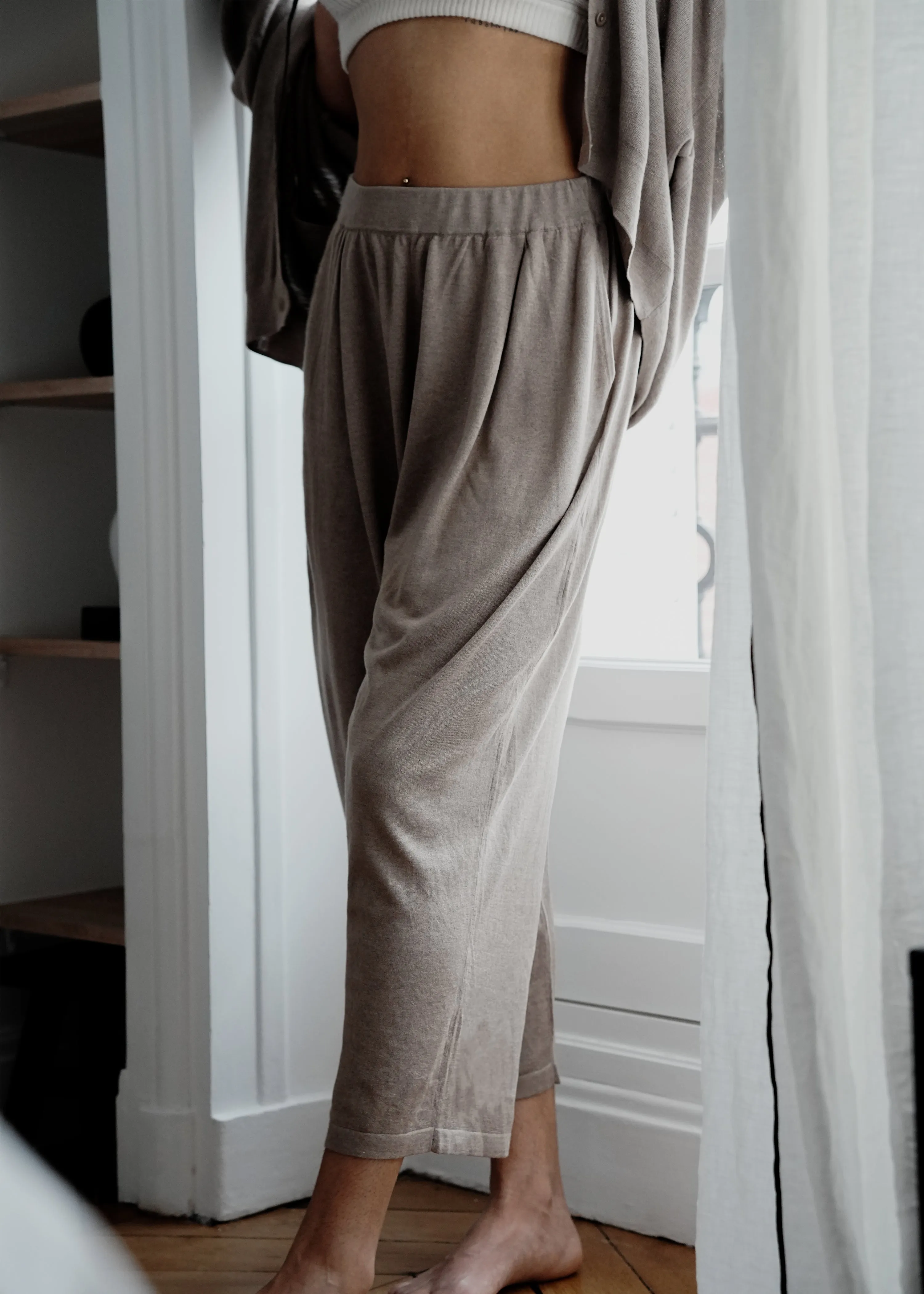 Juno Super-Soft Silky Cashmere Loose Pants