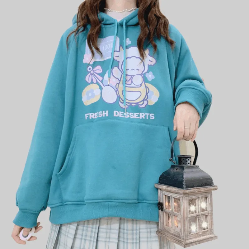 Kawaii Pink Cartoon Lamb Sweatshirt