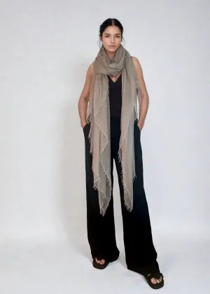 LIGHT WEIGHT CASHMERE WRAP - WARM GREY