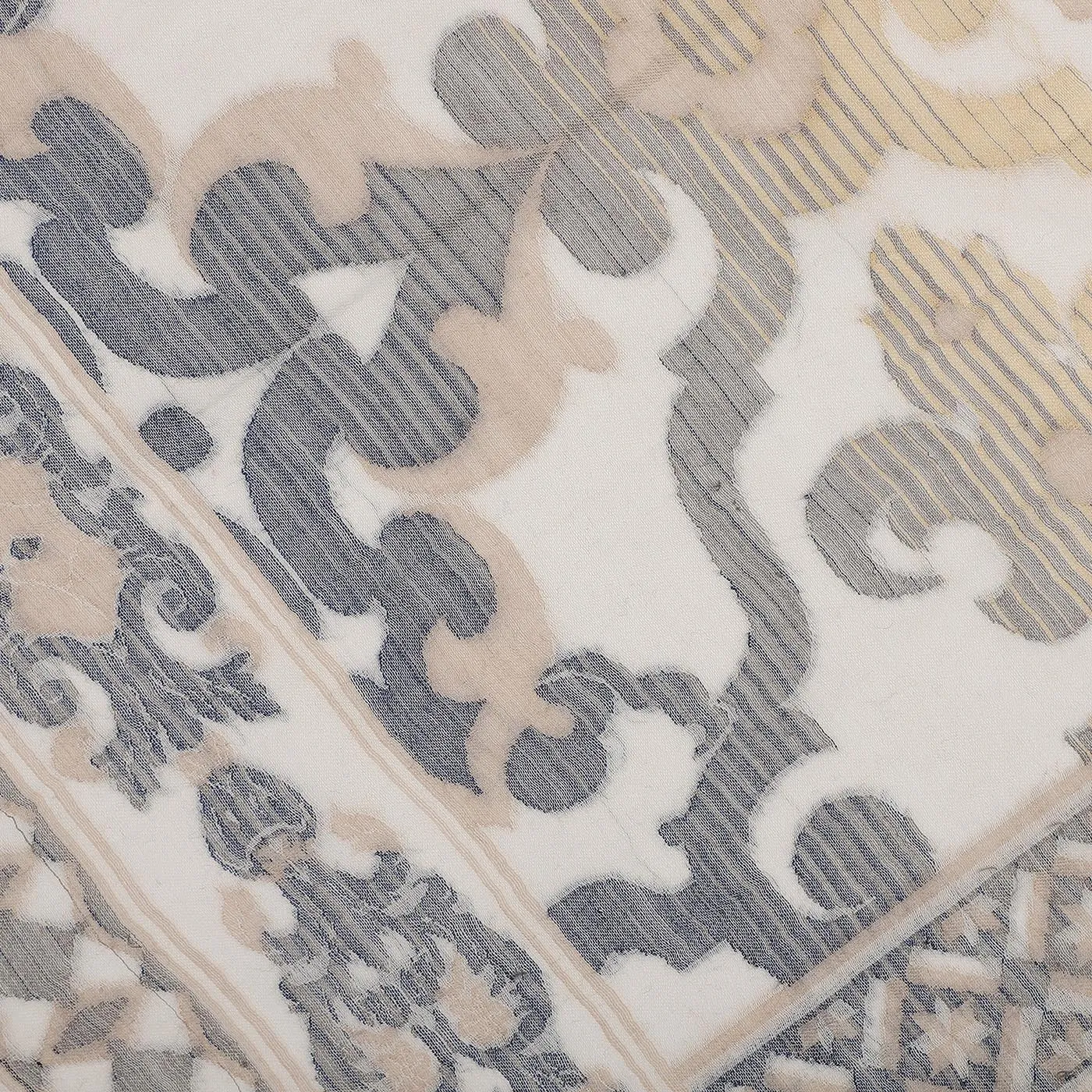 Merriam Wool & Lurex Jacquard Stole