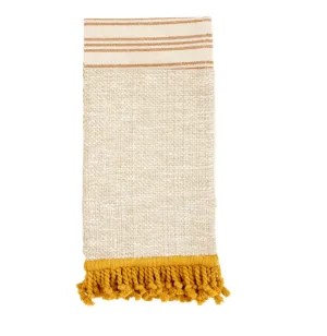Mustard Fringe Towel Set