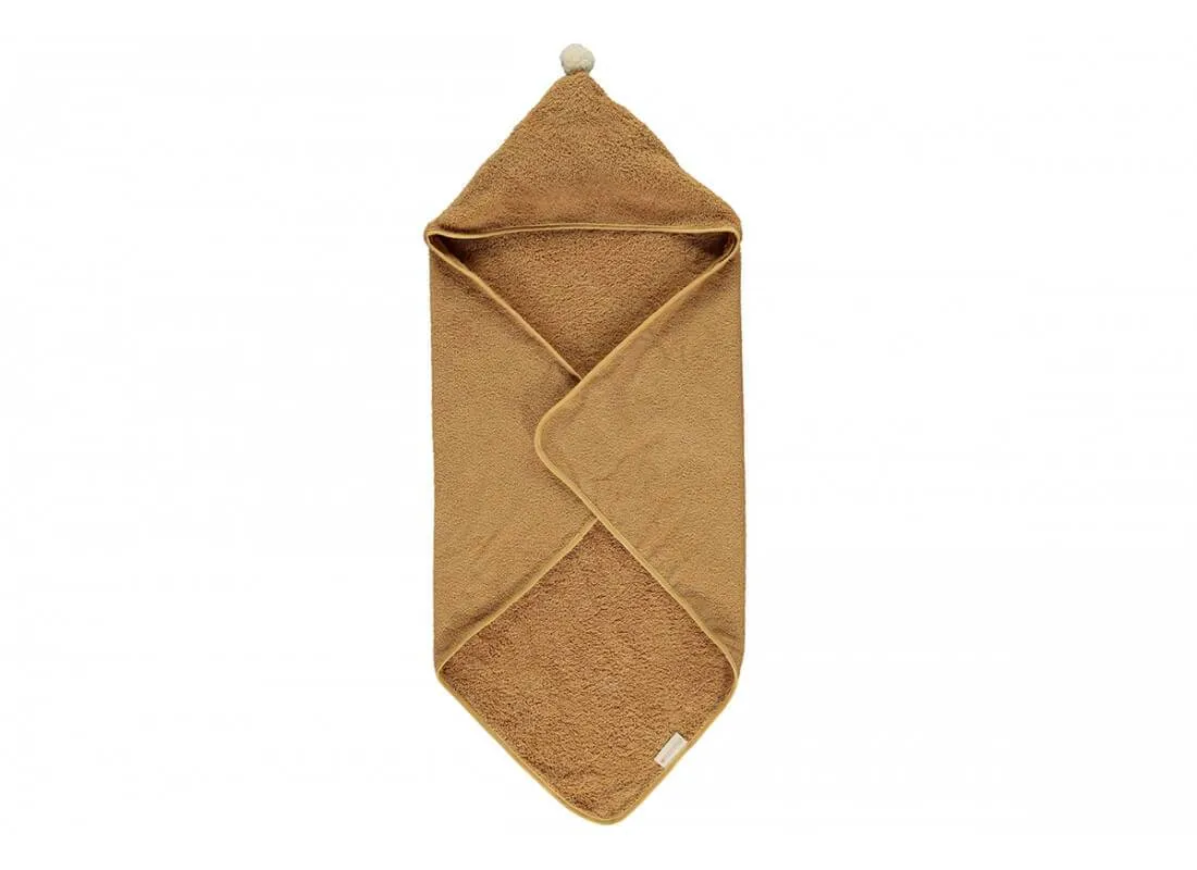 Nobodinoz So Cute Baby Bath Cape in Caramel