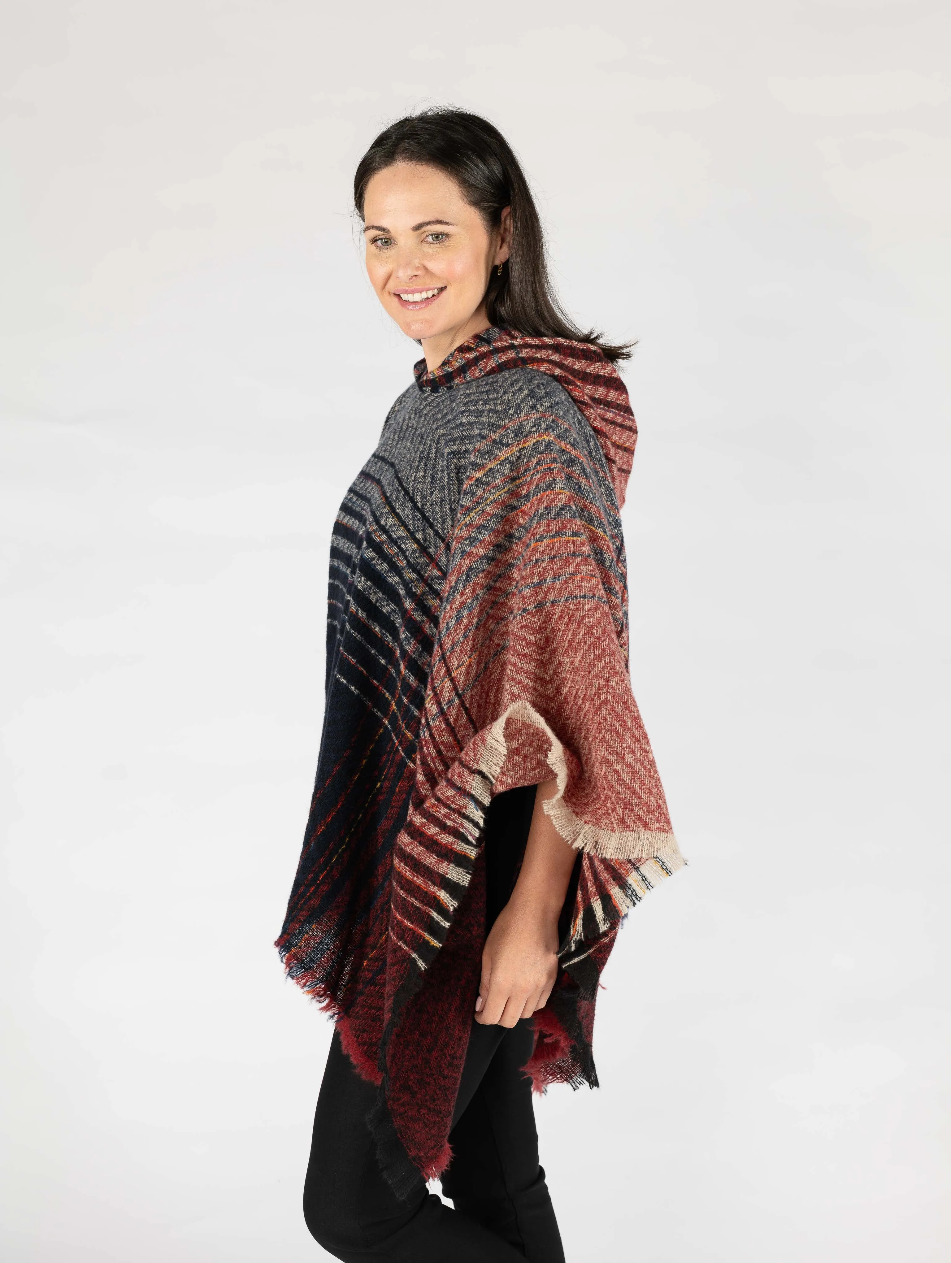 Red/Navy Strip Cape