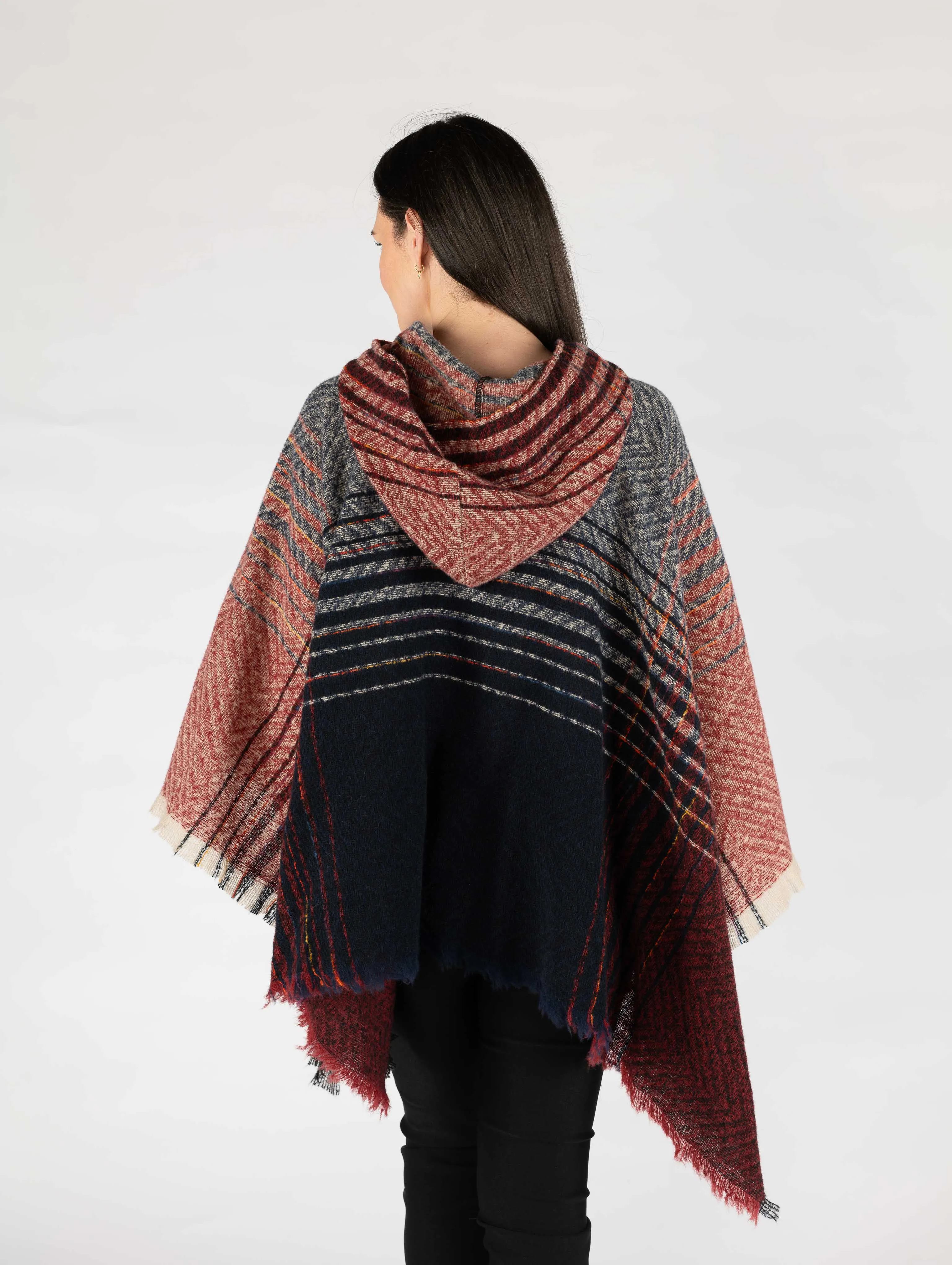 Red/Navy Strip Cape