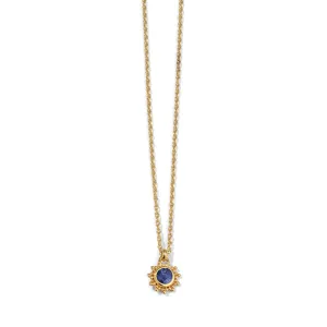 Soleil Necklace, Iolite, Gold