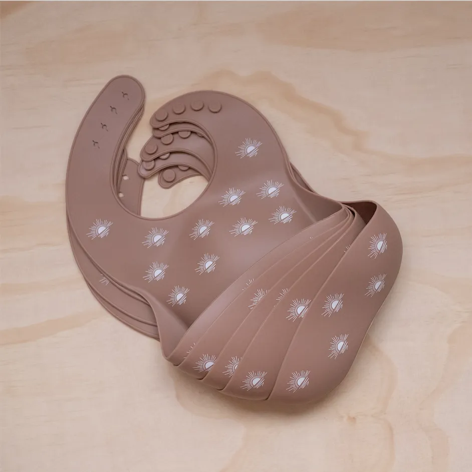 Sunset Silicone Bib - Terracotta
