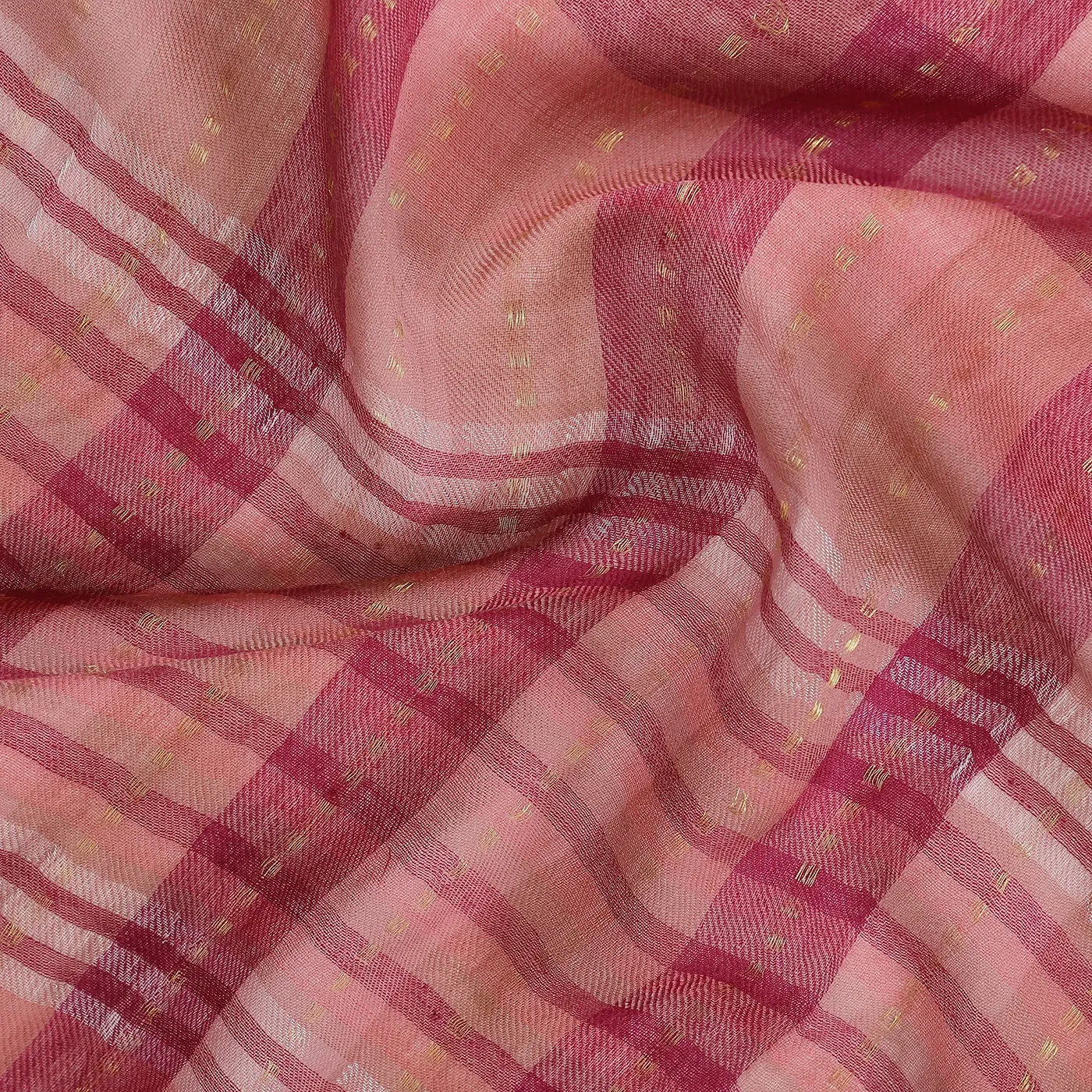 Thick Thin Stripes Wool & Lurex Dobby Stole