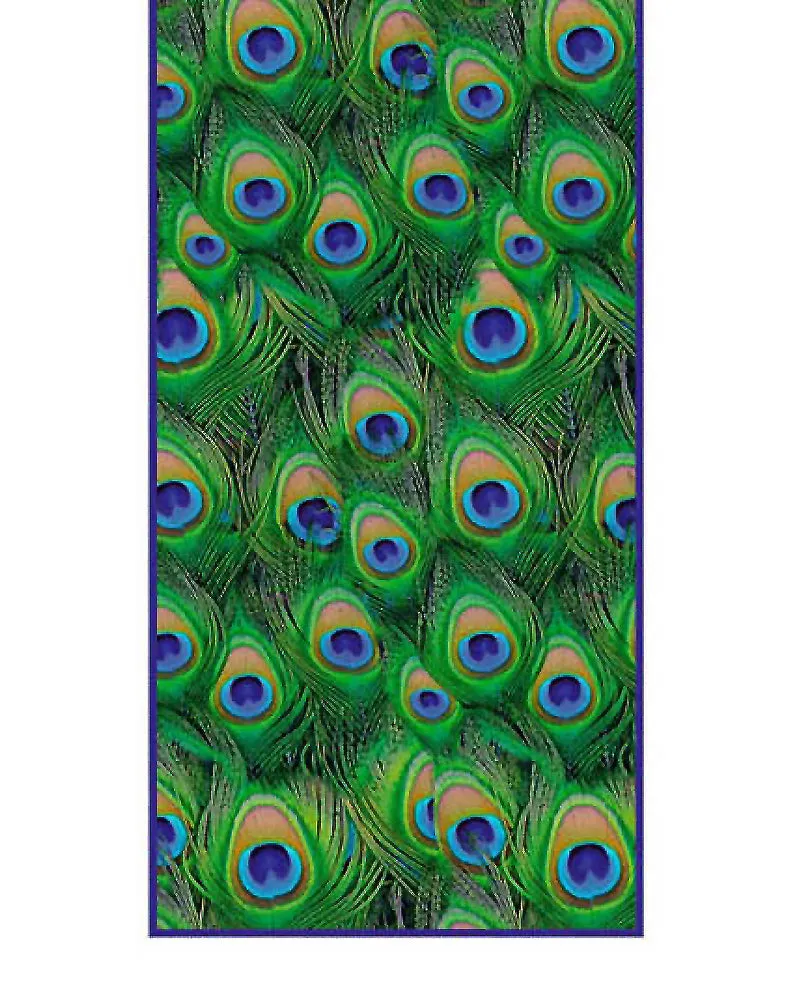Tiffany Peacock Feathers Silk Chiffon Scarf