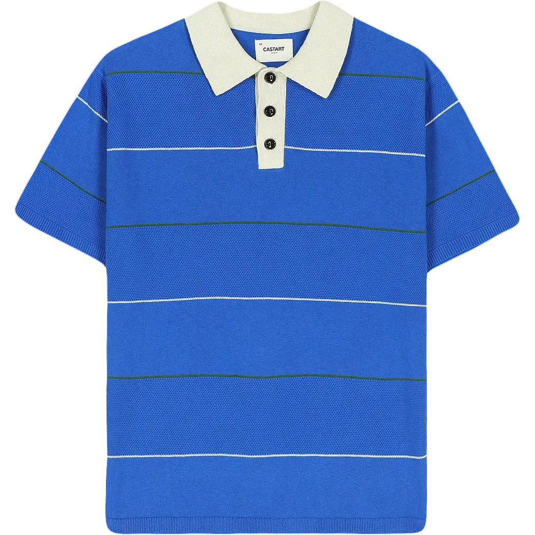 Toki Knit Polo - Bright Blue