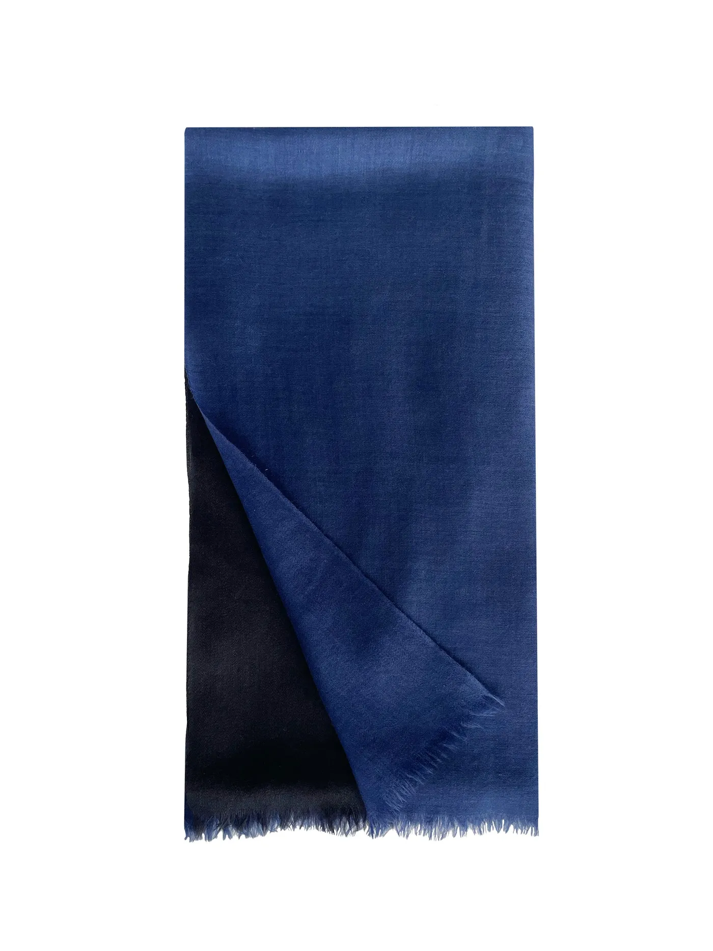 Toosh Lisse Two Tone Stole: Bleu Nuit  Black