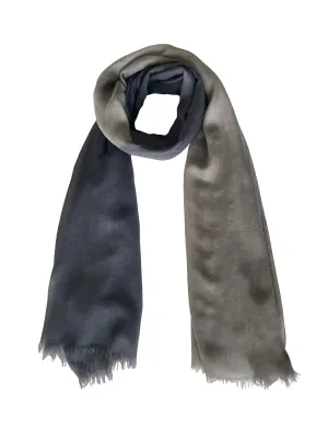 Toosh Lisse Two Tone Stole: Rhino Grey   Moonless Night